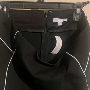 Black Pencil Skirt with White Trim